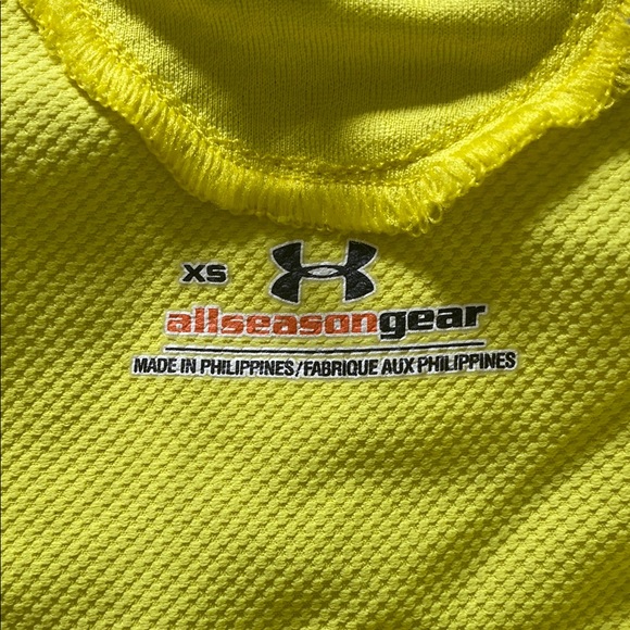 Under Armour Women's Bright Yellow Zip Up Sleeveless Tank XS - Picture 4 of 7